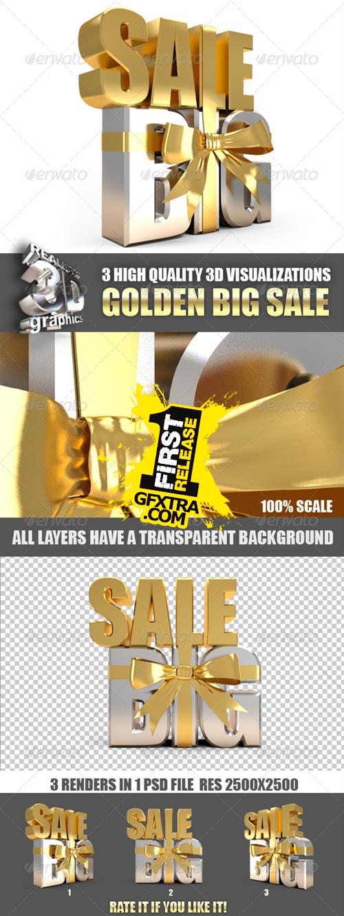 GraphicRiver - Big Holiday Sale Golden 3D