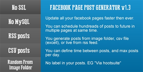 CodeCanyon - Facebook Page Post Generator v1.3