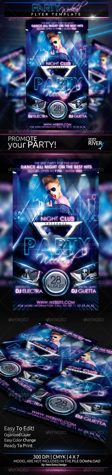GraphicRiver Party Weekend Flyer Template 4676868