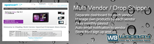 Multi Vendor / DropShipper Module (OpenCart Addon - vQmod) v1.5.0 - v1.5.5