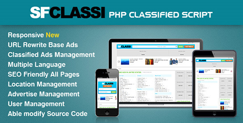 CodeCanyon - SfClassi v3.0.0 - Responsive PHP Classified Script