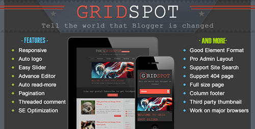 ThemeForest - Grid Spot v2.1 - Responsive Blogger Template