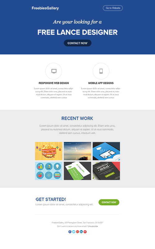 PSD Web Template - Email Template Vol.2