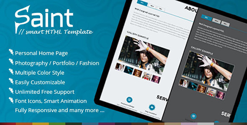 ThemeForest - Saint | Responsive One Page HTML - RIP