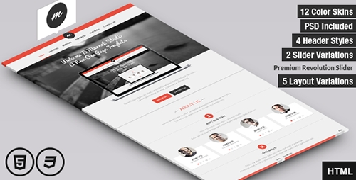 ThemeForest - Mannat Studio Flat Clean One Page HTML Template - RIP