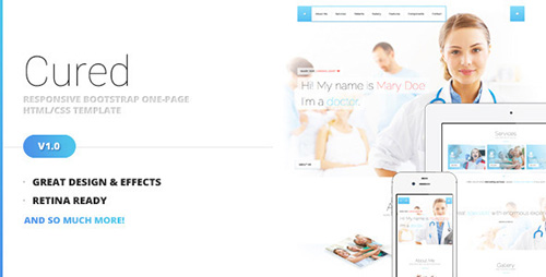 ThemeForest - Cured - Bootstrap One Page HTML/CSS Template - RIP