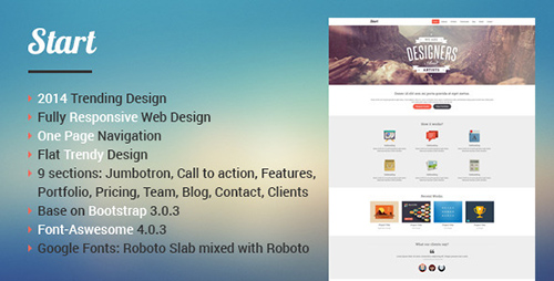 ThemeForest - Start - Responsive One Page Template - RIP