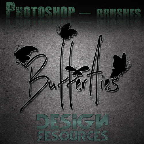 ABR Brushes - 26 Butterflies Photoshop brushes 2014