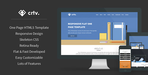 ThemeForest - Crtv - Responsive Flat One Page Template - RIP