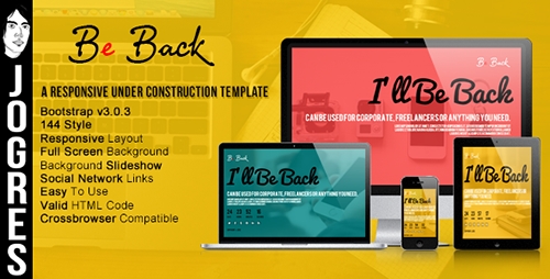 ThemeForest - Be Back - Responsive Under Construction Theme - RIP