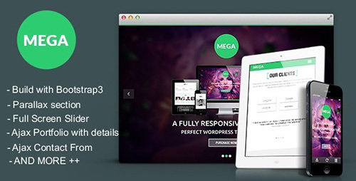 ThemeForest - MEGA -Responsive onepage Parallax Template - RIP