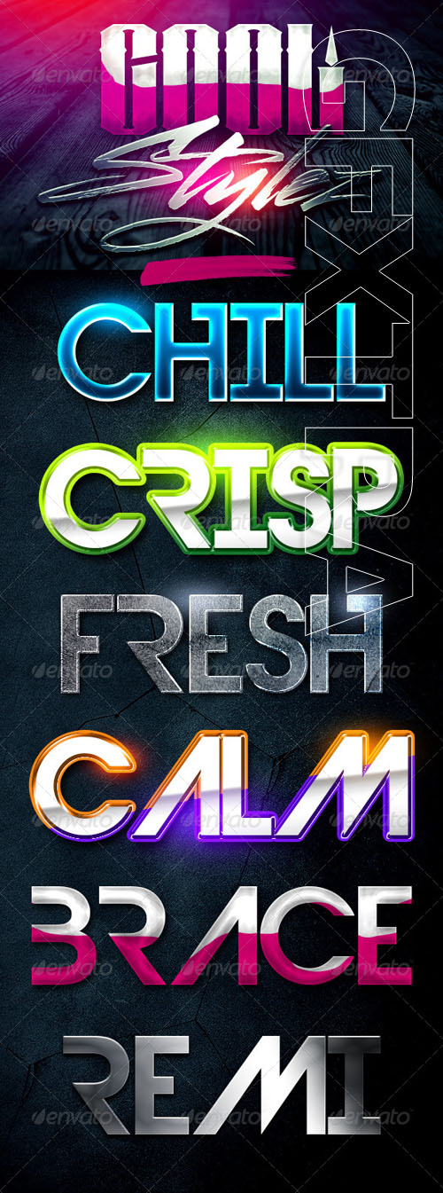 GraphicRiver - Cool Stylez Varied Photoshop Layer Styles 