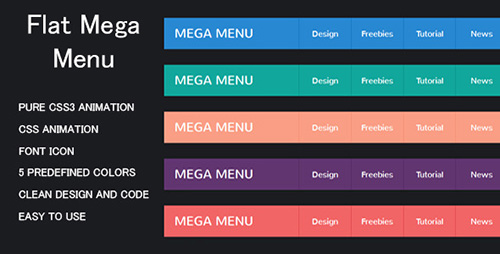 CodeCanyon - CSS3 Flat Mega Menu v1.0