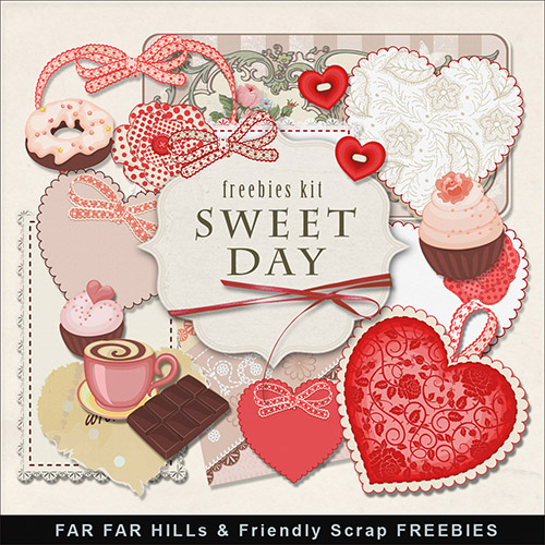 Scrap-kit - Sweet Love Labels For Valentines Day 2014 Vol.2