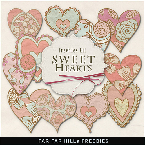 Scrap-kit - Paper Hearts For Valentines Day 2014