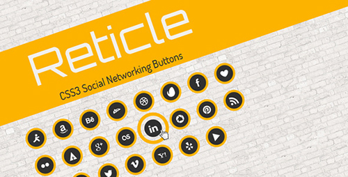 CodeCanyon - Reticle v1.0 - CSS3 Social Networking Buttons