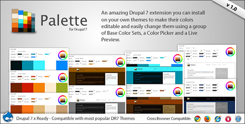 CodeCanyon - Palette v1.0 - 4 in 1 Drupal Theme Color Switcher