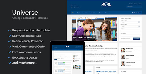 ThemeForest - Universe - Education College Responsive Template - RIP