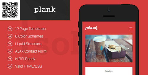 ThemeForest - plank | Mobile HTML/CSS Portfolio Template - RIP