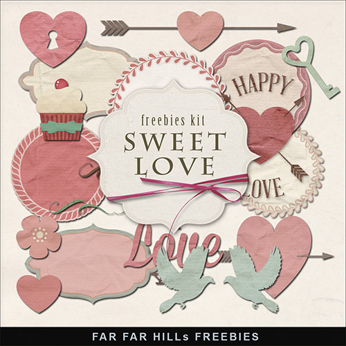 Scrap-kit - Paper Elements - Sweet Love For Valentines Day 2014