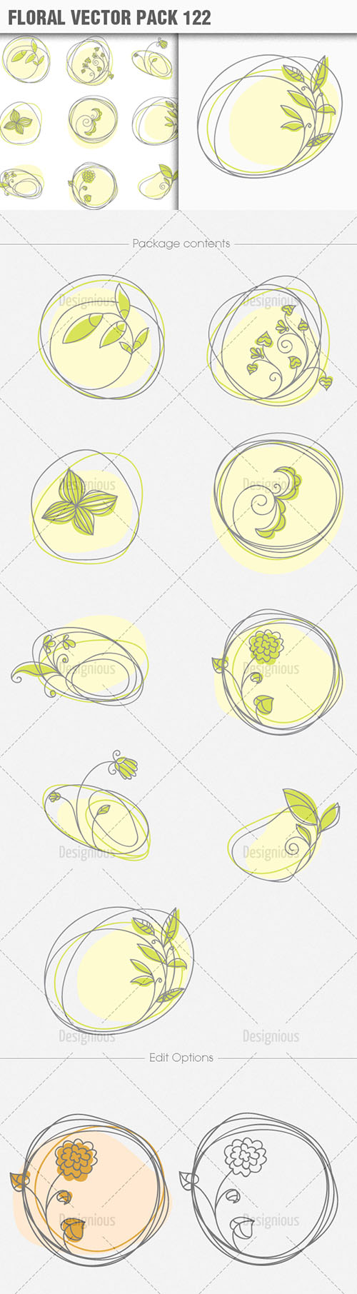 Floral Vector Pack 122