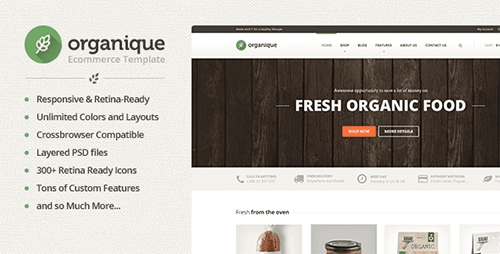 ThemeForest - Organique - HTML Template For Healthy Food Store - RIP