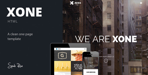 ThemeForest - Xone - Clean One Page Template - RIP