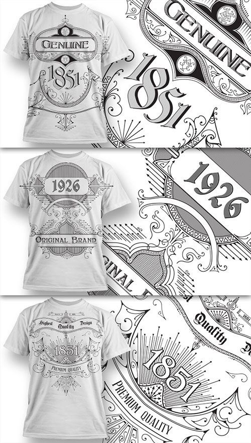 T-Shirt Design Vector Illustrations Pack 10
