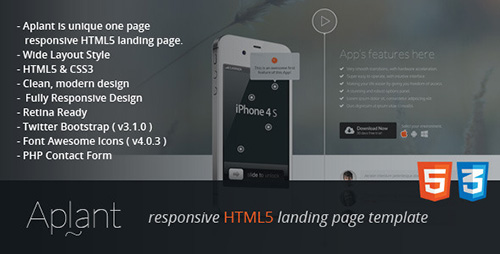 ThemeForest - Aplant Responsive HTML5 Landing Page - RIP