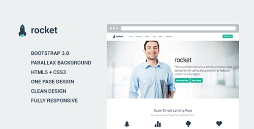 ThemeForest - Rocket - Landing Page Template - RIP