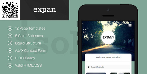 ThemeForest - expan | Mobile HTML/CSS Portfolio Template - RIP