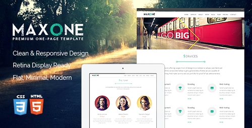 ThemeForest - Maxone - Responsive One Page Template - RIP