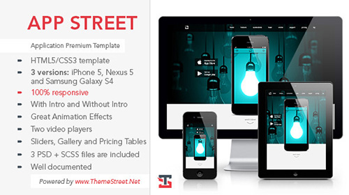 ThemeForest - APP Street - Premium Application Template (3 in 1) - RIP
