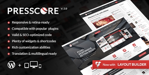 ThemeForest - PressCore v2.0 - responsive multipurpose WordPress theme