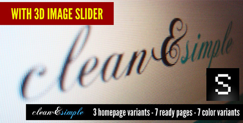 ThemeForest - clean&simple - with 3d image slider - RIP