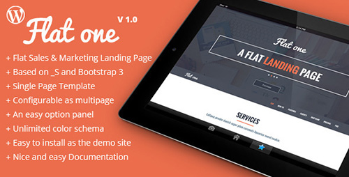 ThemeForest - Flatone v1.0 - Sales and Marketing Landing Page For WordPress