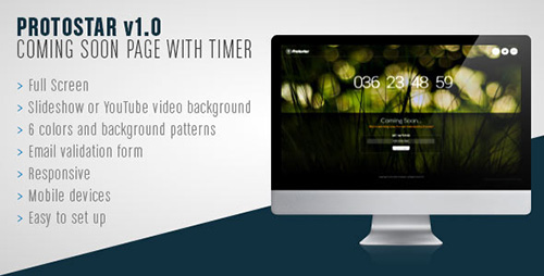 ThemeForest - Protostar Coming Soon Countdown Fullscreen Page - RIP