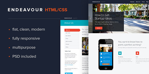 ThemeForest - Endeavour HTML Template - RIP