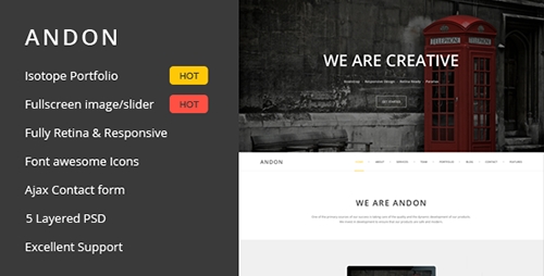 ThemeForest - Andon - Responsive Parallax Onepage Template - RIP