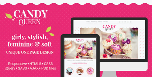 ThemeForest - Candy Queen - Responsive One Page Portfolio - RIP