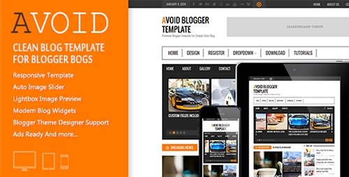 ThemeForest - Avoid Blogger Template - Simple And Clean