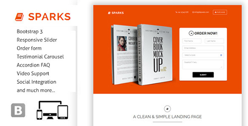 ThemeForest - Sparks - Responsive Bootstrap Landing Page - RIP