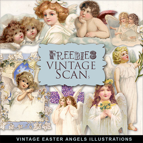 Scrap-kit - Romantic Angels Vintage Illustrations Vol.2
