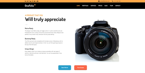 ThemeForest - OneFolio - One Page HTML Template - RIP