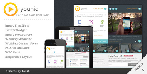 ThemeForest - Younic - Responsive Landing Page - FULL
