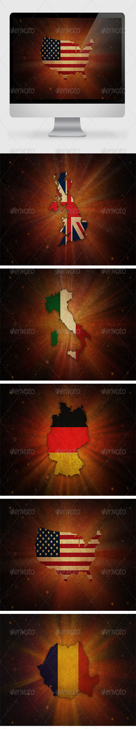5 Countries Backgrounds