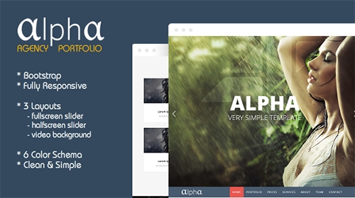 Mojo-Themes - Alpha One Page HTML Template - RIP