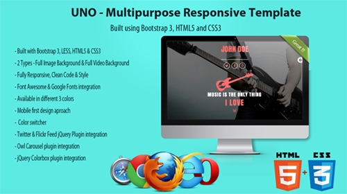 Mojo-Themes - Uno - Multipurpose Responsive Template - RIP