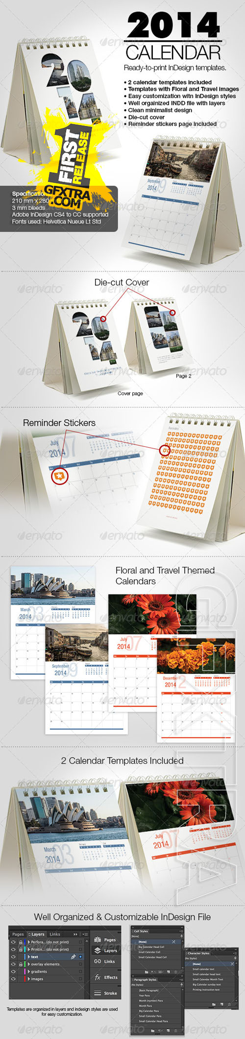 GraphicRiver - Minimalist 2014 Calendar InDesign Templates 