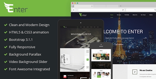 ThemeForest - Enter - Responsive Onepage Site Template - RIP